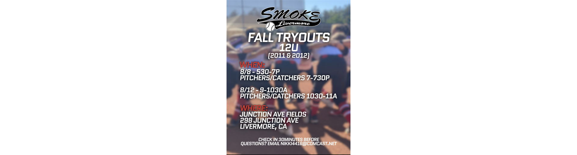 12U Fall Tryouts